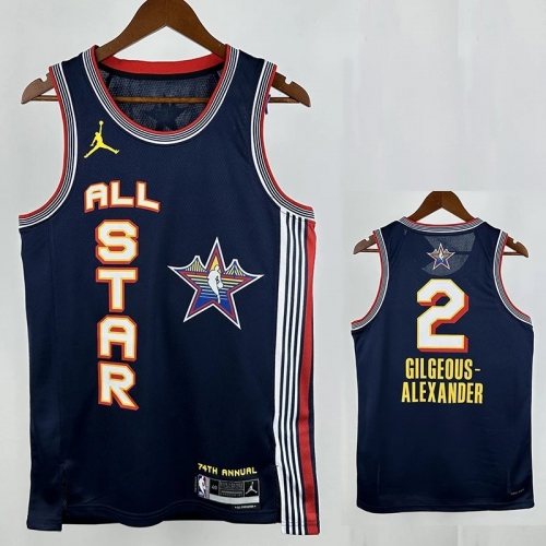 24/25 ALL-STAR GIL--ER # 2 Royal Blue Top Quality Hot Pressing NBA Jersey