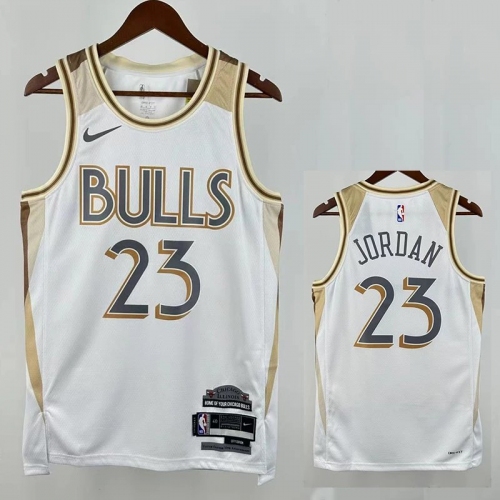 24/25 BULLS #23 White City Edition Top Quality Hot Pressing NBA Jersey