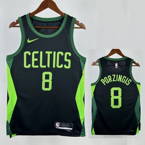 24/25 CELTICS PORZINGIS # 8 City Edition Top Quality Hot Pressing Retro NBA Jersey