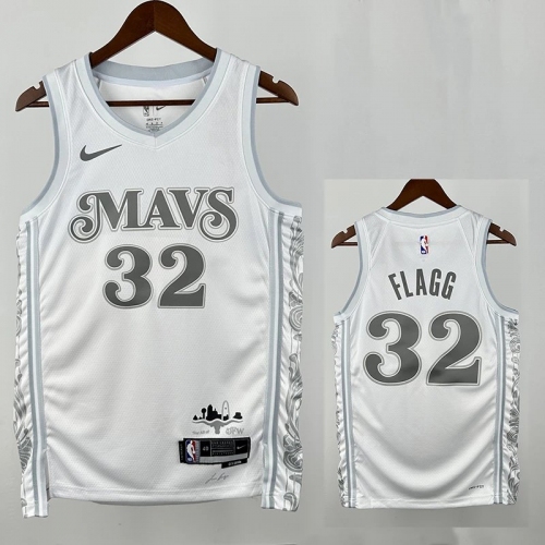 24/25 Dallas Mavericks FL AGG #32 White City Edition Top Quality Hot Pressing NBA Jersey