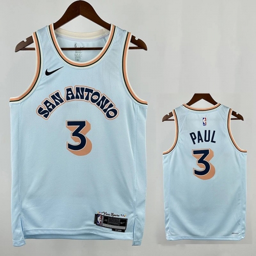 24/25 Sa Spurs PAUL #3 City Edition Top Quality Hot Pressing NBA Jersey