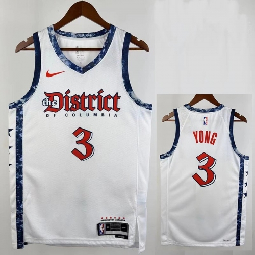 24/25 Wizards YONG # 3 White City Edition Top Quality Hot Pressing NBA Jersey