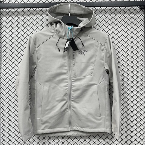 25/26 Archaeopteryx Grey Thickened Assault Hooded Windbreaker# RK1101 (加厚冲锋衣）