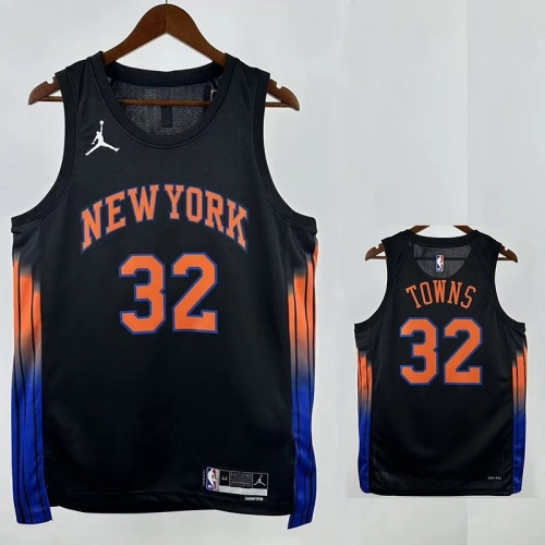 25/26 KNICKS TOWNS #32 Black Limited Edition Top Quality Hot Pressing NBA Jersey