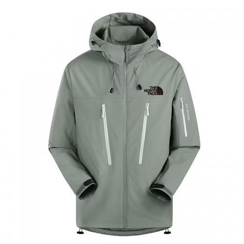 25/26 New THE NORTH FACE Green Grey Hooded Waterproof assault suit#防水