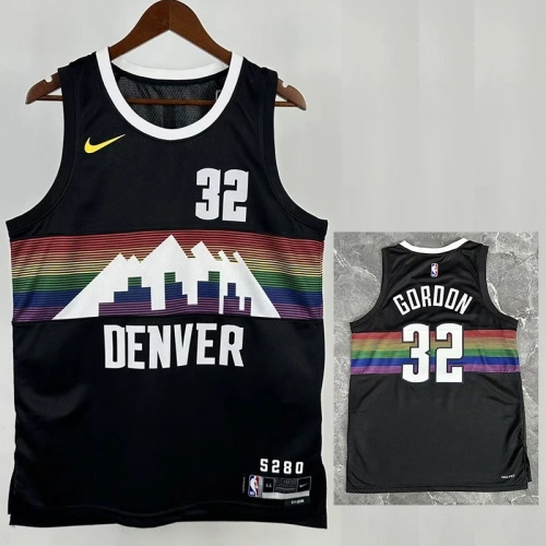 25/26 Nuggets GORDDN #32 Black City Edition Top Quality Hot Pressing NBA Jersey