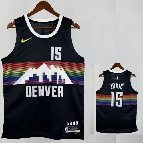 25/26 Nuggets JOKIC #15 Black City Edition Top Quality Hot Pressing NBA Jersey