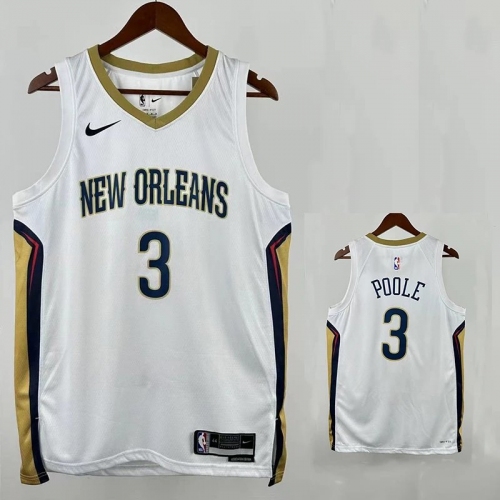 25/26 Pelicans NOLA # 3 White Home Top Quality Hot Pressing NBA Jersey