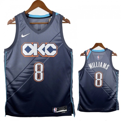 25/26 Thunder WILLIAMA # 8 Royal Blue City Edition Top Quality Hot Pressing NBA Jersey