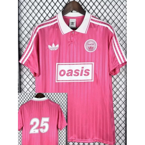 26/27 Live'25 OASIS Pink With No25 Tour Soccer Jersey#带25号(白边)
