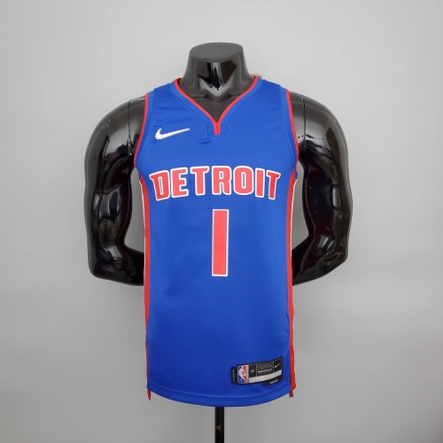 Allen Iverson Detroit Pistons 75th Anniversary Swingman Jersey Blue