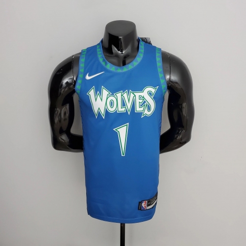 Anthony Edwards Minnesota Timberwolves 75th Anniversary 2022 Swingman Jersey Blue