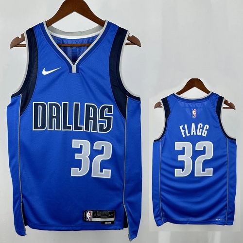 Dallas Mavericks FL AGG #32 Blue Top Quality Hot Pressing NBA Jersey