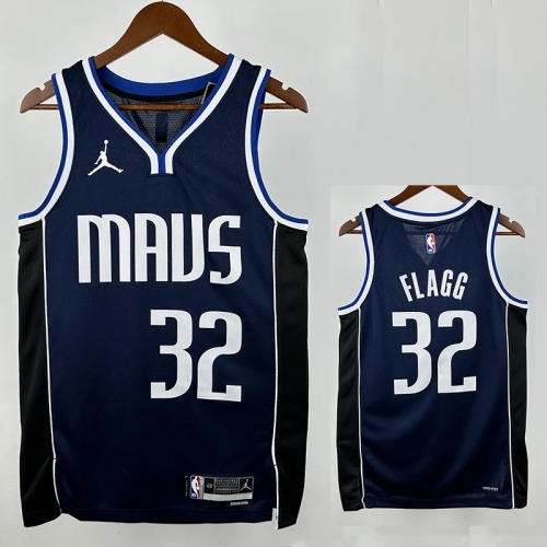 Dallas Mavericks FL AGG #32 Royal Blue Flying Man Edition Top Quality Hot Pressing NBA Jersey