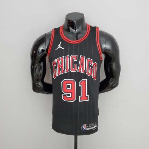 Dennis Rodman Chicago Bulls 75th Anniversary Swingman Jersey Flyers Black