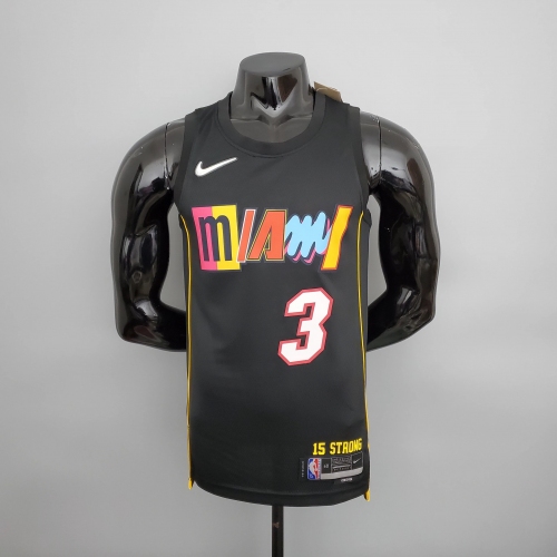 Dwyane Wade Miami Heat 2022 City Edition Swingman Jersey Black