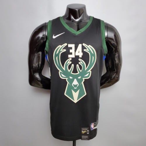 Giannis Antetokounmpo Milwaukee Bucks Swingman Jersey Black