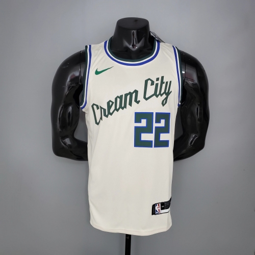 Khris Middleton Milwaukee Bucks Swingman Jersey Beige