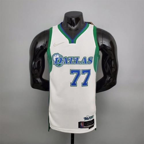 Luka Doncic Dallas Mavericks 2022 City Edition Swingman Jersey White and Green