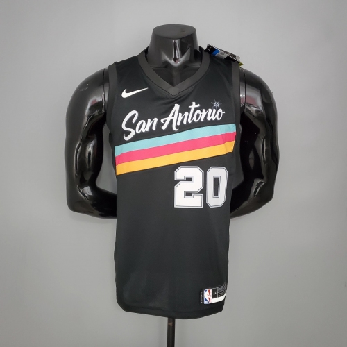 Manu Ginobili San Antonio Spurs City Edition Swingman Jersey Black
