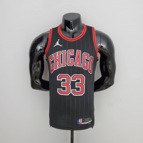 Scottie Pippen Chicago Bulls 75th Anniversary Swingman Jersey Flyers Black