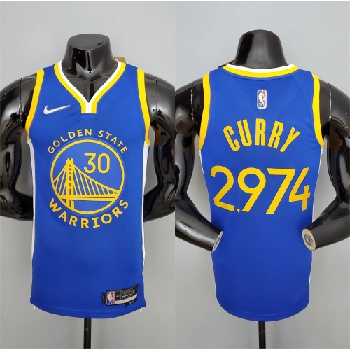 Stephen Curry Golden State Warriors 75th Anniversary Swingman Jersey Blue