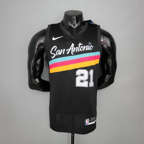 Tim Duncan San Antonio Spurs City Edition Swingman Jersey Black