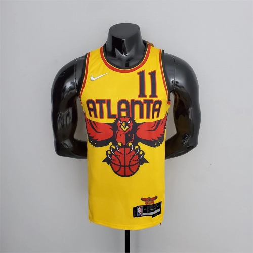 Trae Young Atlanta Hawks 75th Anniversary 2022 City Edition Swingman Jersey Yellow