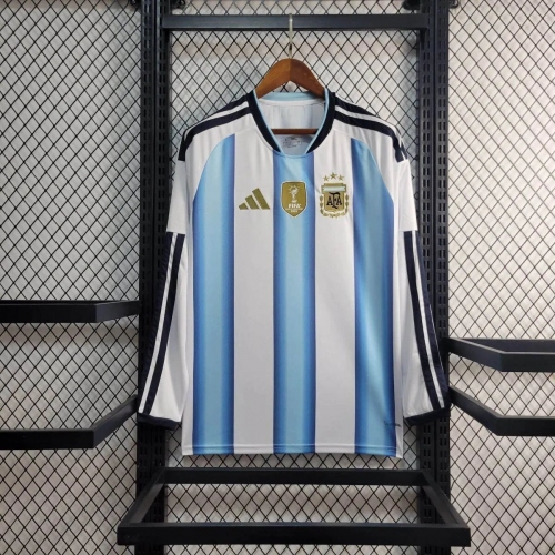 2026 Long Sleeve Argentina Home Soccer Jersey
