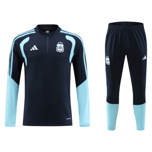 Argentina 1/4 Zip Tracksuit 2026 Kids Navy