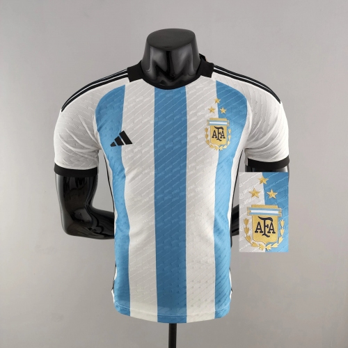 Argentina 2022 World Cup Home Player Version Man Jersey