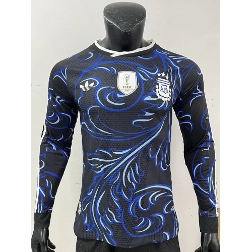 Argentina Away Long Sleeve Player Version Jersey World Cup 2026