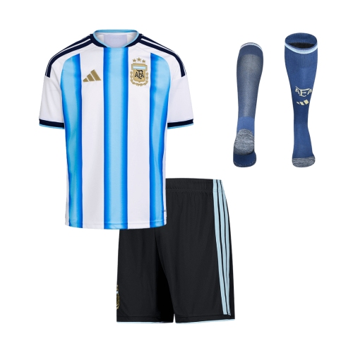 Argentina Home Kids Soccer Jerseys Full Kit World Cup 2026