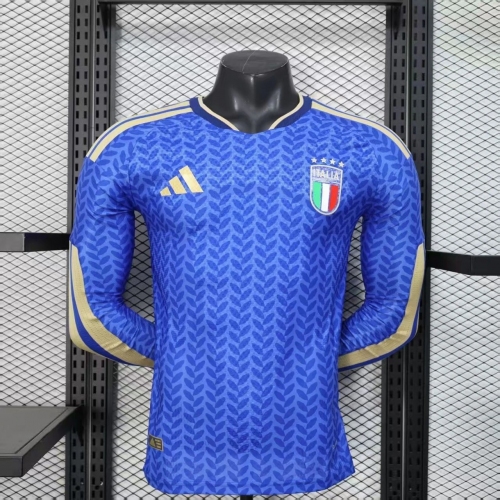 Argentina Italy Home Long Sleeves Jersey Player Version World Cup 2026