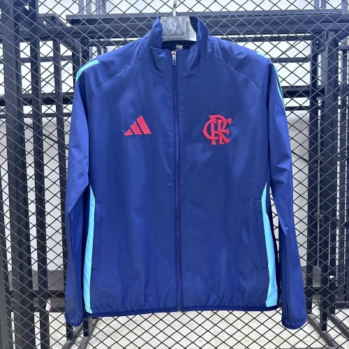 2025/2026 Flamengo Windbreaker Blue Football Jersey