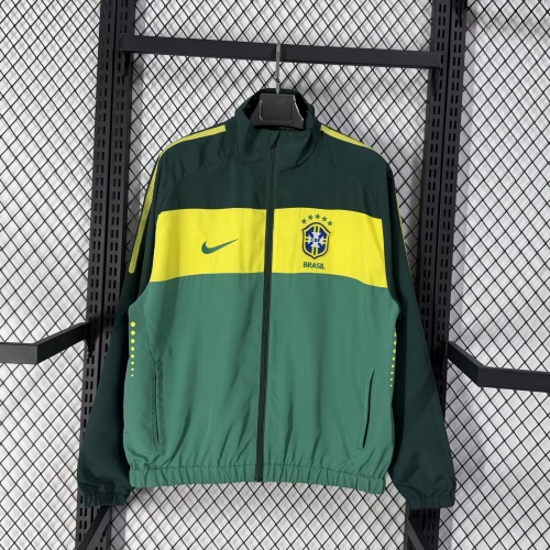 2026 Brazil National Team Windbreaker Green Football Shirt