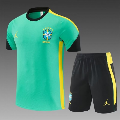 2026 Brazil Training Suit Special Edition Green Soccer Jersey