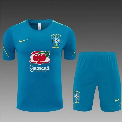 2026 Brazil Training Suit Special Edition Hu Blue Soccer Jersey