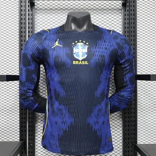 2026 Long Sleeves Player Version Brazil Away Soccer Jersey