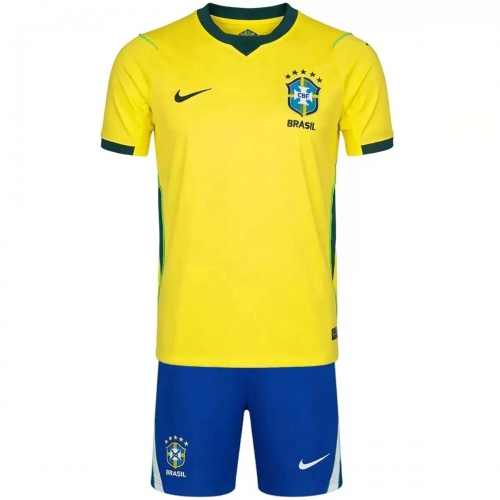 Kids Brazil Home Jersey Kit World Cup 2026