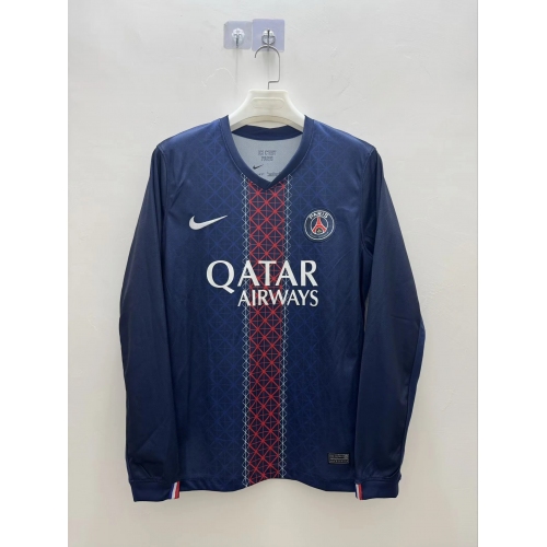 2025/2026 Long Sleeves Psg Paris Saint-Germain Home Football Shirt