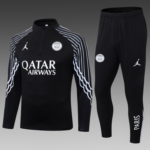 2025/2026 Paris Saint-Germain Half-Length Training Suit Black