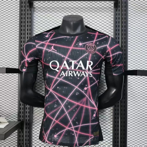 2025/2026 Player Version Psg Paris Saint-Germain Pre-Match Training Suit Black Football Shirt