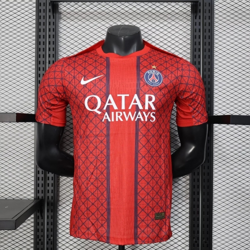 2025/2026 Player Version Psg Paris Saint-Germain Training Suit Red Football Shirt