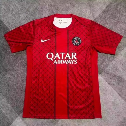2025/2026 Psg Paris Saint-Germain Training Suit Red Football Shirt