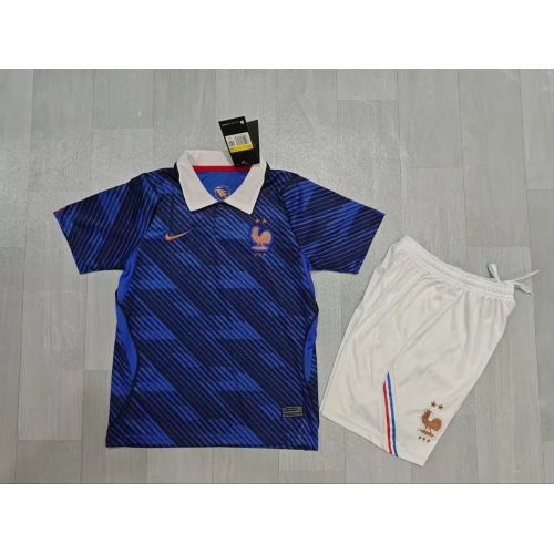 2026 France Home Football Shirt Kids Size