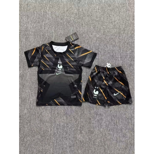 2026 France National Team Goalkeeper Black Football Shirt Kids Size