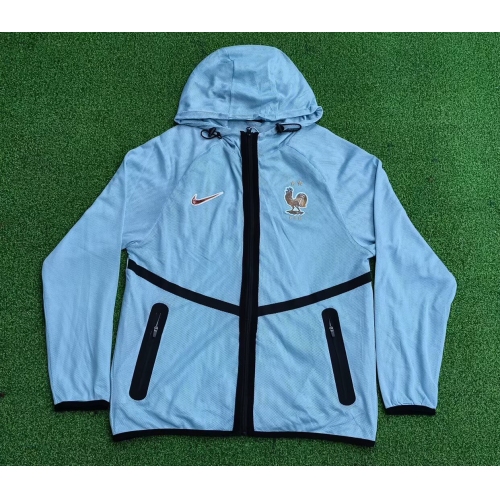 2026 France National Team Pre-Match Training Blue Football Shirt