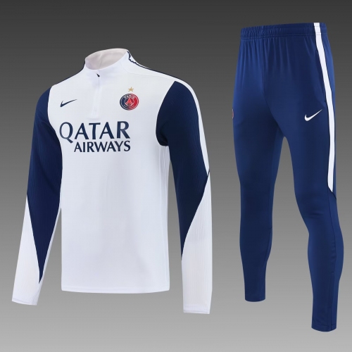 2026/2027 Paris Saint-Germain Half-Length Training Suit White Football Shirt