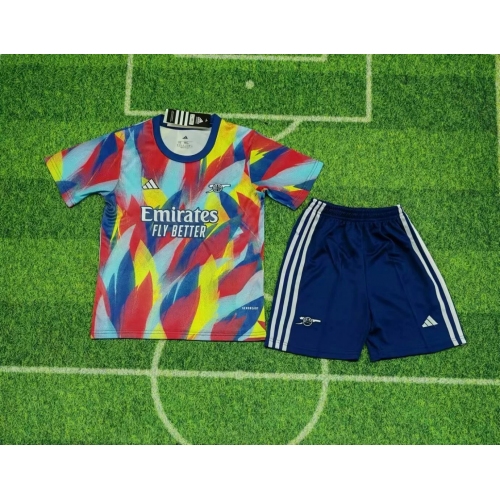 2025/2026 Arsenal Colorful Training Suit Football Shirt Kids Size